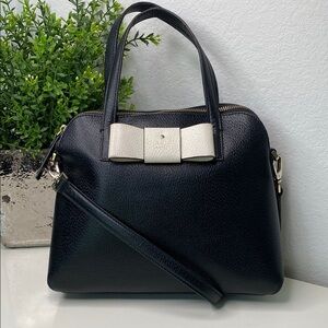 Kate Spade Matthews Street Maise Satchel Crossbody Handbag with white‎ Bow
